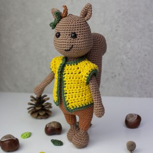 Herbst-Wummel als Eichhörnchen häkeln - Häkelanleitung