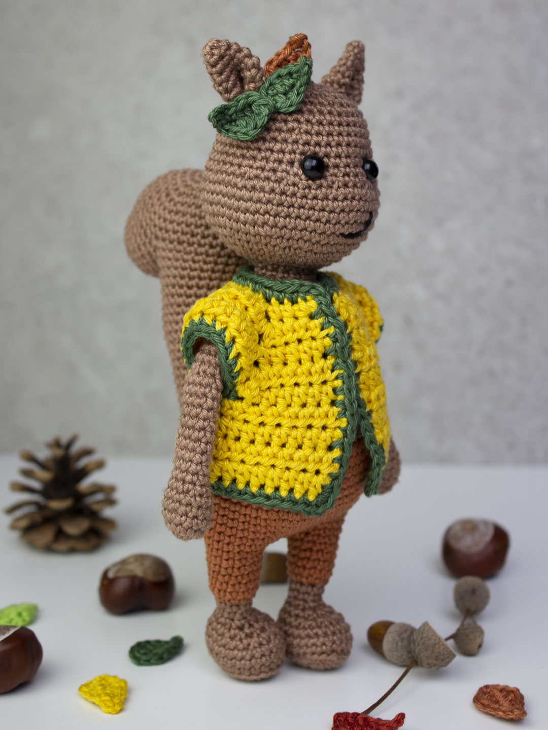 Herbst-Wummel als Eichhörnchen häkeln - Häkelanleitung von CaroKunterbunt