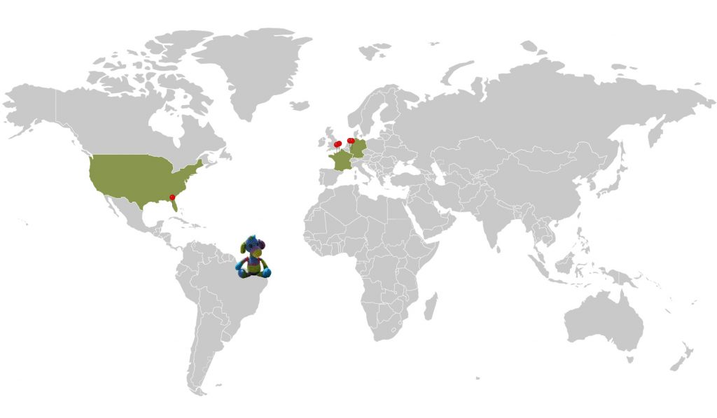 Fussel around the world - world map